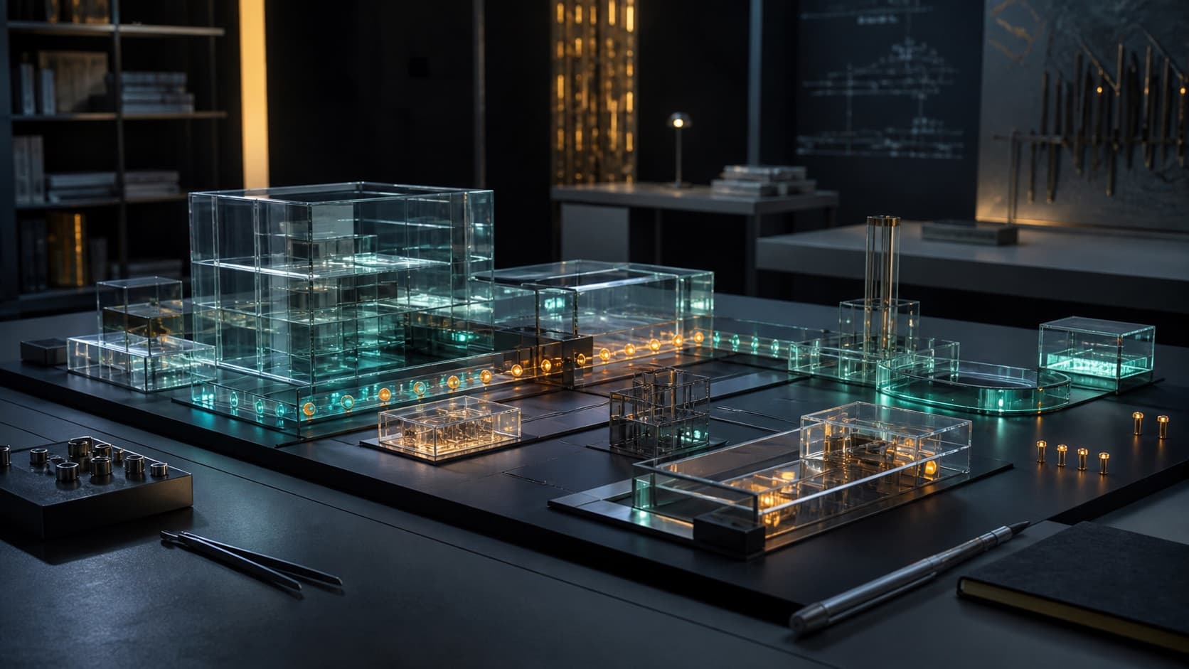 A transparent modular system model connecting measurable signals in an architecture lab